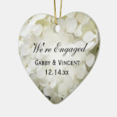 White Hydrangea Verlobung Keramikornament (Links)