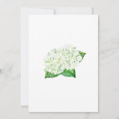 White Hydrangea Wassercolor Botanical Baby Dusche Einladung (Rückseite)