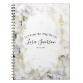 White Hydrangea Wasserfarbe Buchstaben an die Brau Notizblock (Vorderseite)