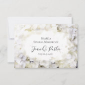 White Hydrangea Watercolor gemeinsam eine Gedächtn Mitteilungskarte (Vorderseite)
