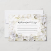 White Hydrangea Watercolor gemeinsam eine Gedächtn Mitteilungskarte (Rückseite)