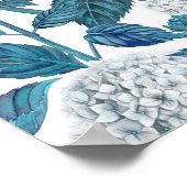 White hydrangea watercolor poster (Ecke)