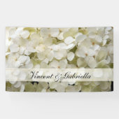 White Hydrangea Wedding Banner (Horizontal)