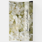 White Hydrangea Wedding Banner (Vertikal)