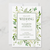 White Hydrangea Wedding Einladung (Vorderseite)