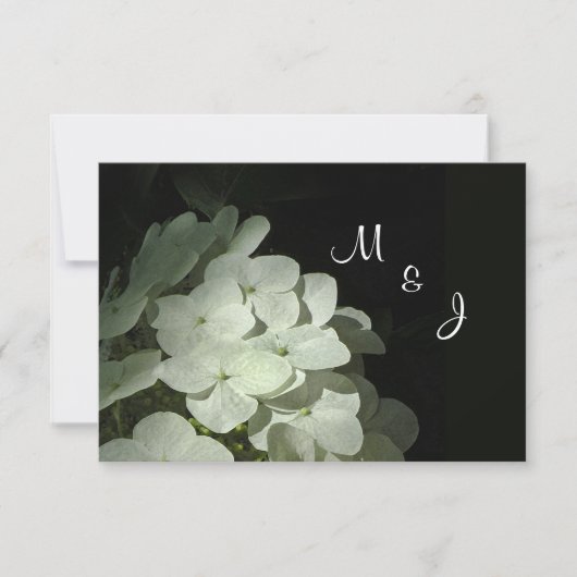 White Hydrangea Wedding Response RSVP Card Karte (Vorderseite)