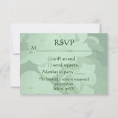 White Hydrangea Wedding Response RSVP Card Karte (Rückseite)