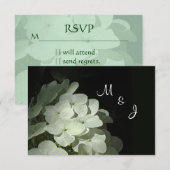 White Hydrangea Wedding Response RSVP Card Karte (Vorne/Hinten)