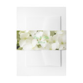 White Hydrangea Wedding Suite Einladungsbanderole (Vorderseite Beispiel)