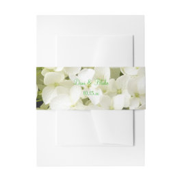 White Hydrangea Wedding Suite Einladungsbanderole