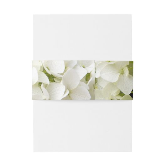 White Hydrangea Wedding Suite Einladungsbanderole (Rückseitenbeispiel)