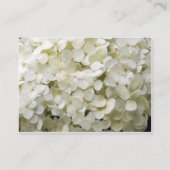 White Hydrangea Wedding Website Card Begleitkarte (Rückseite)