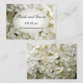 White Hydrangea Wedding Website Card Begleitkarte (Vorne/Hinten)