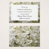 White Hydrangea Wedding Wohltätigkeit Favoriten (Vorne & Hinten)