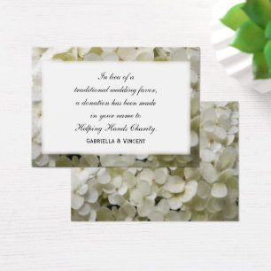 White Hydrangea Wedding Wohltätigkeit Favoriten
