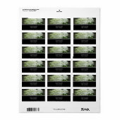 White Hydrangeas Address Labels Adressaufkleber (Vorne)