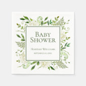 White Hydrangeas Baby Dusche Serviette (Vorderseite)