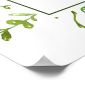 White Hydrangeas Floral Probe Dinner Zeichen Poster (Ecke)