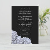 White Hydrangeas Hochzeitseinladung Einladung (Stehend Vorderseite)