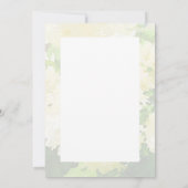 White Hydrangeas Hochzeitseinladung zur Probe Einladung (Rückseite)