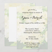 White Hydrangeas Hochzeitseinladung zur Probe Einladung (Vorne/Hinten)