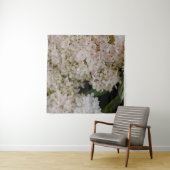WHITE HYDRANGEAS IN BLOOM WANDTEPPICH (Beispiel (Horizontal))