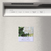 White Hydrangeas Magnet (In Situ (Geschirrspüler))