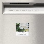 White Hydrangeas Magnet (In Situ (Geschirrspüler))