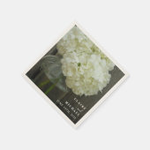 White Hydrangeas Mason Jar Wedding Serviette (Ecke)