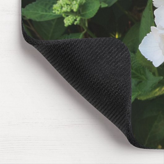 White Hydrangeas Mousepad (Ecke)
