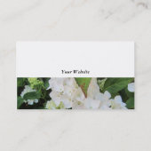 White Hydrangeas Visitenkarte (Rückseite)