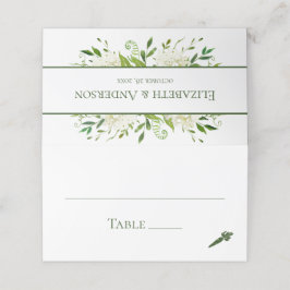 White Hydrangeas Wedding Platzkarte