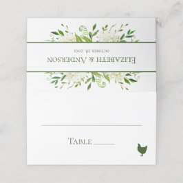 White Hydrangeas Wedding Platzkarte