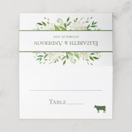 White Hydrangeas Wedding Platzkarte