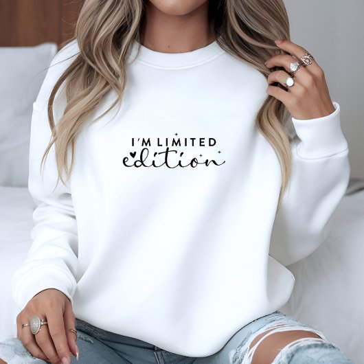 White I am Limited Edition Print Sweatshirt