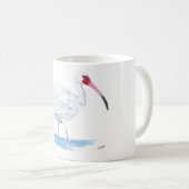 White Ibis auf eine Tasse (VorderseiteRechts)