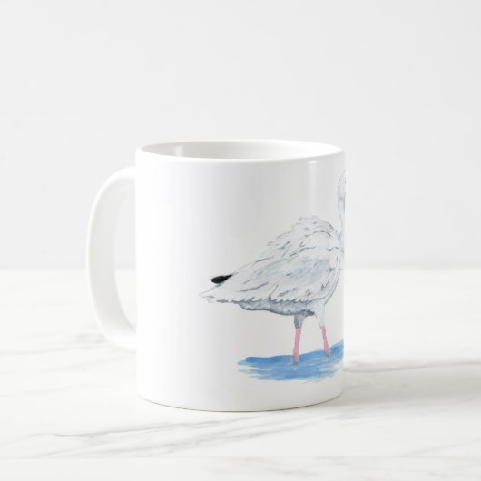 White Ibis auf eine Tasse (Vorderseite Links)