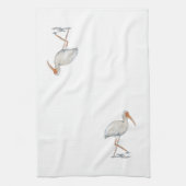 White Ibis Bird Malerei Kunst Küche Handtuch (Vertikal)