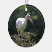 White Ibis Bird Ornament (Links)