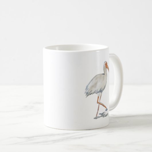 White Ibis Coastal Beach Bird Tasse (VorderseiteRechts)