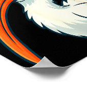 White Ibis With Sungles American Vintage Style  Poster (Ecke)