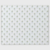 White Ice Skate Blue Snowflakes Geschenkpapier (Flach)