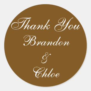 White Icing mit Schokolade Vielen Dank Sticker