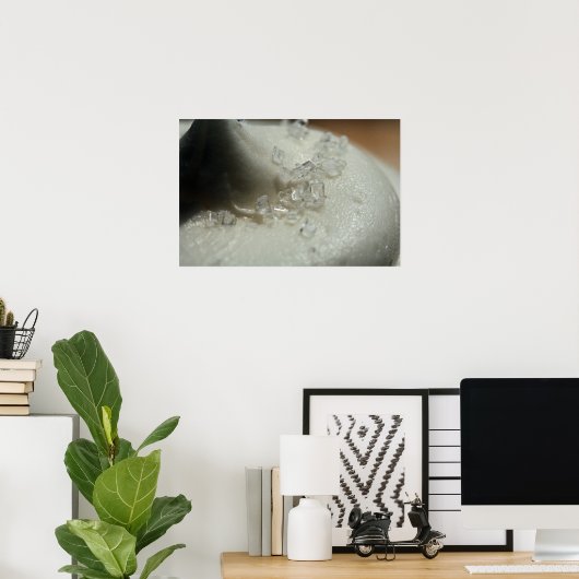 White Icing mit Sugar Closeup Foto Poster (Heimbüro)