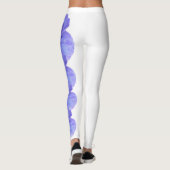 White Illinois Staat Blume Blue Violet Leggings (Rückseite)