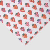 White Illustriert Strawberry Seidenpapier (Detail)