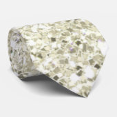 WHITE (Imitats) GLITZER HANUKKAH KRAWATTE (Gerollt)