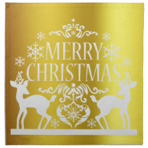 White Imitats Gold Frohe Weihnachtskleidung Napkin