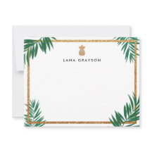 White Imitats Gold Glitzer Ananas Personalisiert