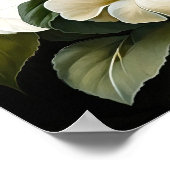 White Impatients Blume Art Print Poster (Ecke)